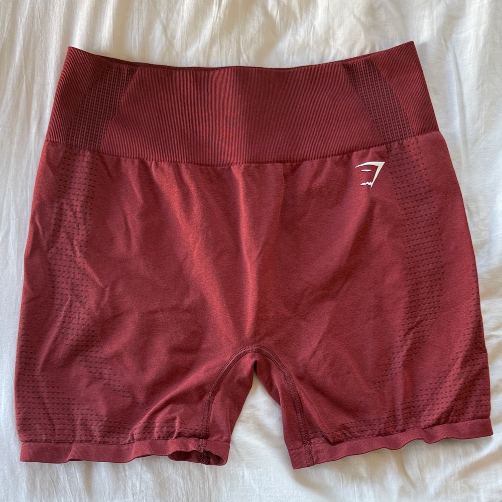 Gymshark Maroon Bike Shorts
